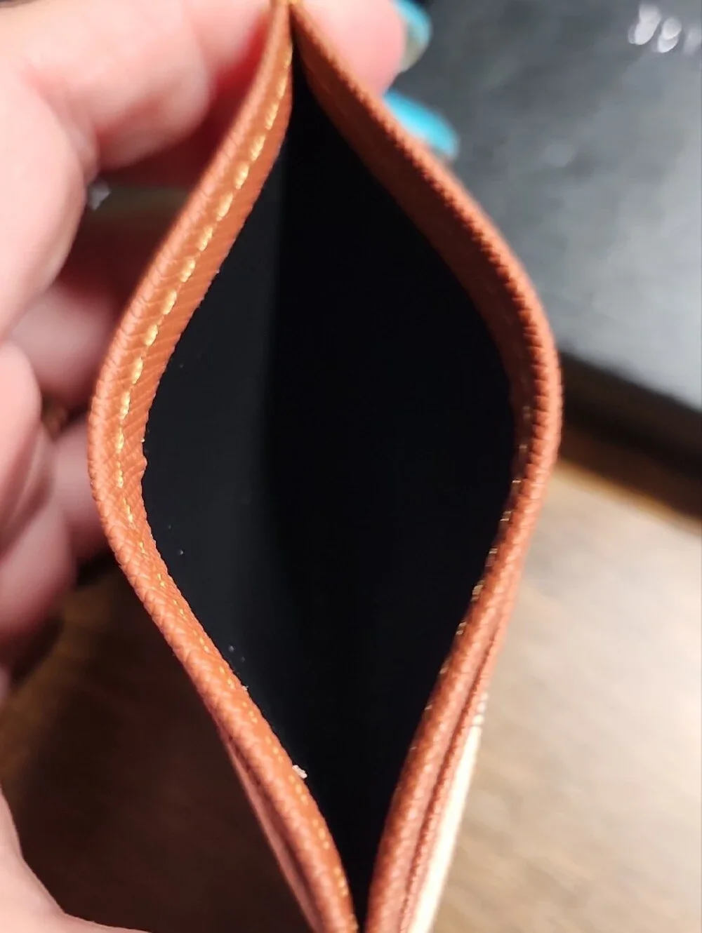 Plaid Leather Card Holder - Designer Style